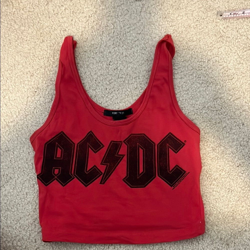 Forever 21 Red Graphic Tank Top